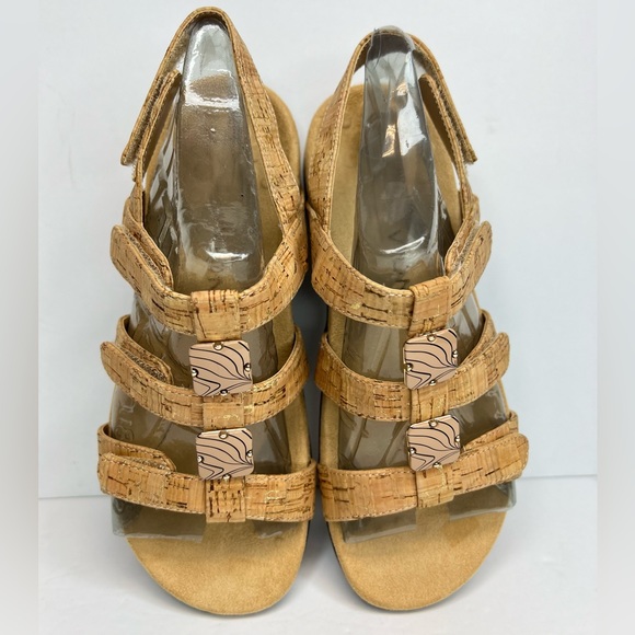 Vionic Women's Amber Adjustable Sandals Gold Cork Plantar Fasciitis Sz 6M NWOB - Picture 7 of 12